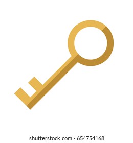 cartoon key protection lock banking concept