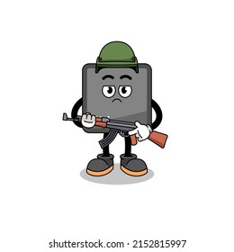 Dibujo del soldado del botón de control del teclado , diseño de caracteres