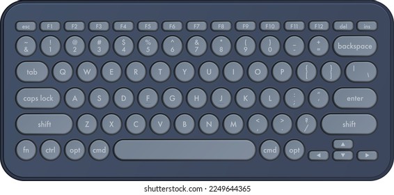 Cartoon keyboard sample mockup illustration