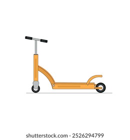 Cartoon Kick Scooter. vector Illustration Flat Design.