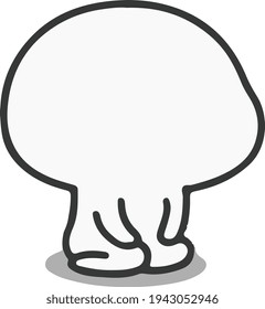 cartoon kid back side vector