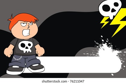 cartoon kid background in vector format