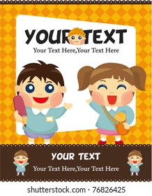 cartoon kid card