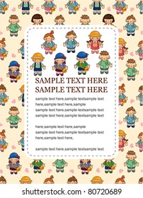 cartoon kid card