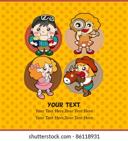 cartoon kid card