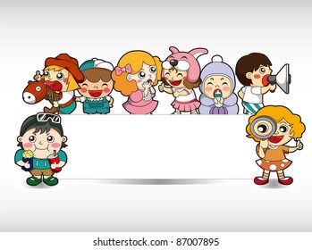 cartoon kid card