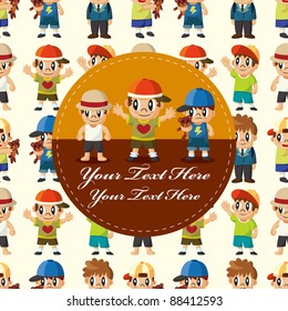 cartoon kid card