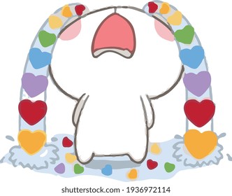 cartoon kid crying colorfull vector art eps