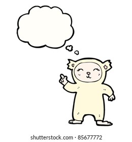 cartoon kid dressed as bear