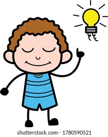 Cartoon Kid Got an idea