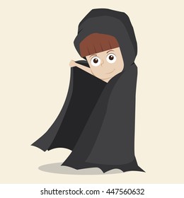 Cartoon kid isolated. Childhood  cartoon style.  illustration Vector.
