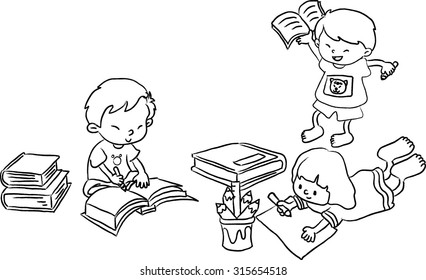 cartoon kid set