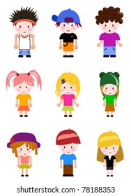 cartoon kid set