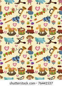 cartoon kid toy seamless pattern