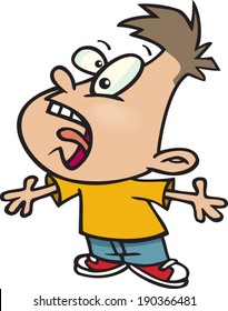 Kid Raging Cartoon Cartoon Kid Yelling Stock Vector (Royalty Free) 190366481 | Shutterstock