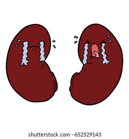 cartoon kidneys crying