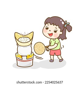 cartoon kids in cooking character.