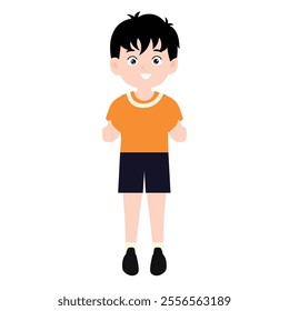 cartoon kids happy acitivy gesture design