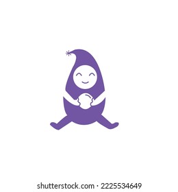  Cartoon Kids in Logos-Icon. vector illustration.