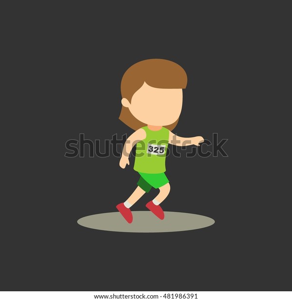 Cartoon Kids Playing Athletic Vector Illustration Stock Vector (Royalty ...