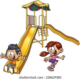 10,893 Cartoon kids on slide Images, Stock Photos & Vectors | Shutterstock