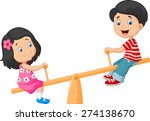 Cartoon Kids see saw