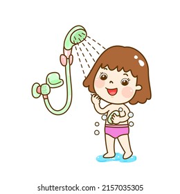 Cartoon Kids Take Shower Stock Vector (Royalty Free) 2157035305 ...