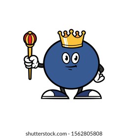 Cartoon King Blueberry Character Illustration