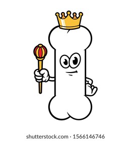Cartoon King Bone Character Illustration