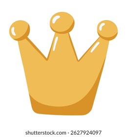 Cartoon king crown isolated. Icon symbol
