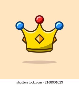 Cartoon king crown isolated. cartoon vector illustration