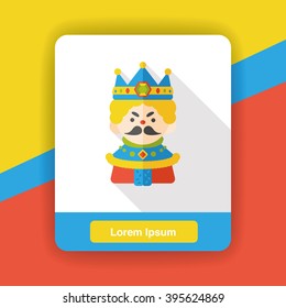 cartoon king flat icon
