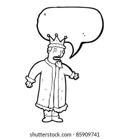Cartoon King, der eine Rede hält