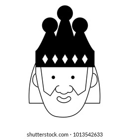 Cartoon king icon image