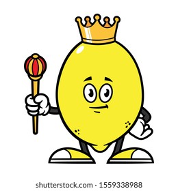 Cartoon King Lemon Character Illustration