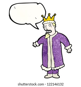 cartoon king with speech bubble