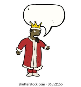 cartoon king with speech bubble