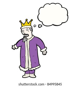 cartoon king with thought bubble