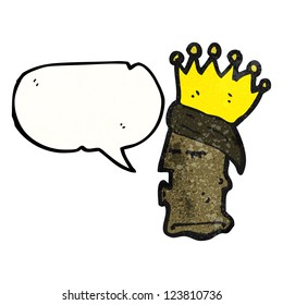 caricatura de la cabeza del rey