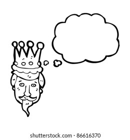 caricatura de la cabeza del rey con corona