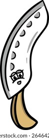 Ícone de ilustração do vetor de facas de cozinha de desenhos animados 