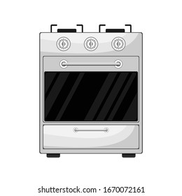Cartoon kitchen oven . Vector illustration