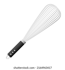 Cartoon kitchenware cultery stainless whipper gray gradient color