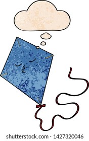 cometa de dibujos animados con burbuja de pensamiento en forma de textura gruesa