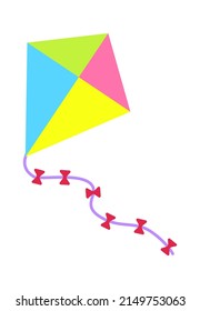 Cartoon Kite toy. Vector illustration