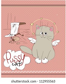 cartoon  kitten
