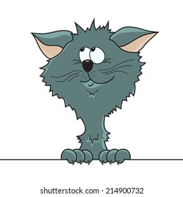 Cartoon Kitten Portrait