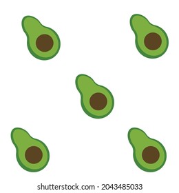 cartoon kiwi fruit on white background