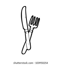 Cartoon Knife And Fork