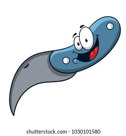 cartoon knife, vector illustration
